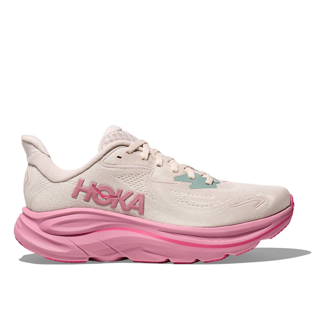 HOKA Women's Clifton 10 Rose Cream/Dried Rose Running Shoes - Free