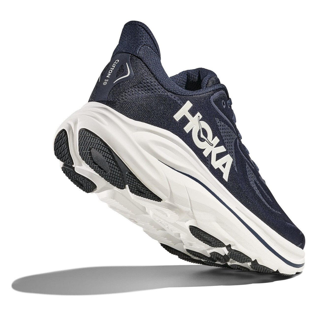 HOKA Men's Clifton 10 X-Wide Navy/White Running Shoes - Free Shipping