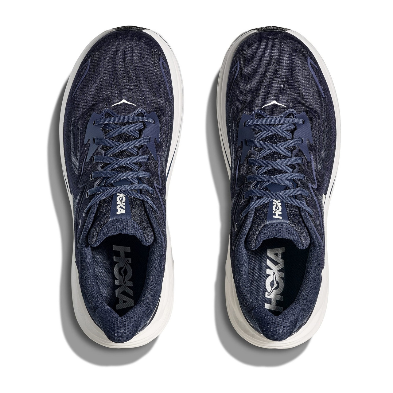 HOKA Men's Clifton 10 X-Wide Navy/White Running Shoes - Free Shipping