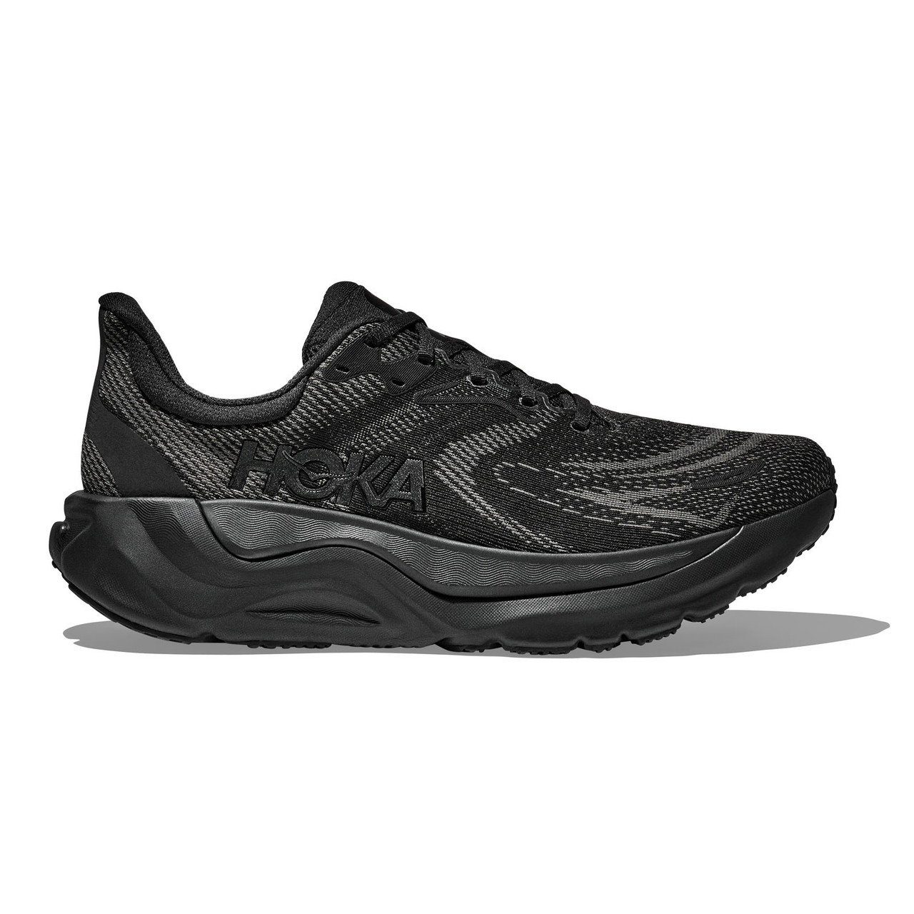 HOKA Men's Arahi 8 Wide Black/Black Running Shoes - Free Shipping