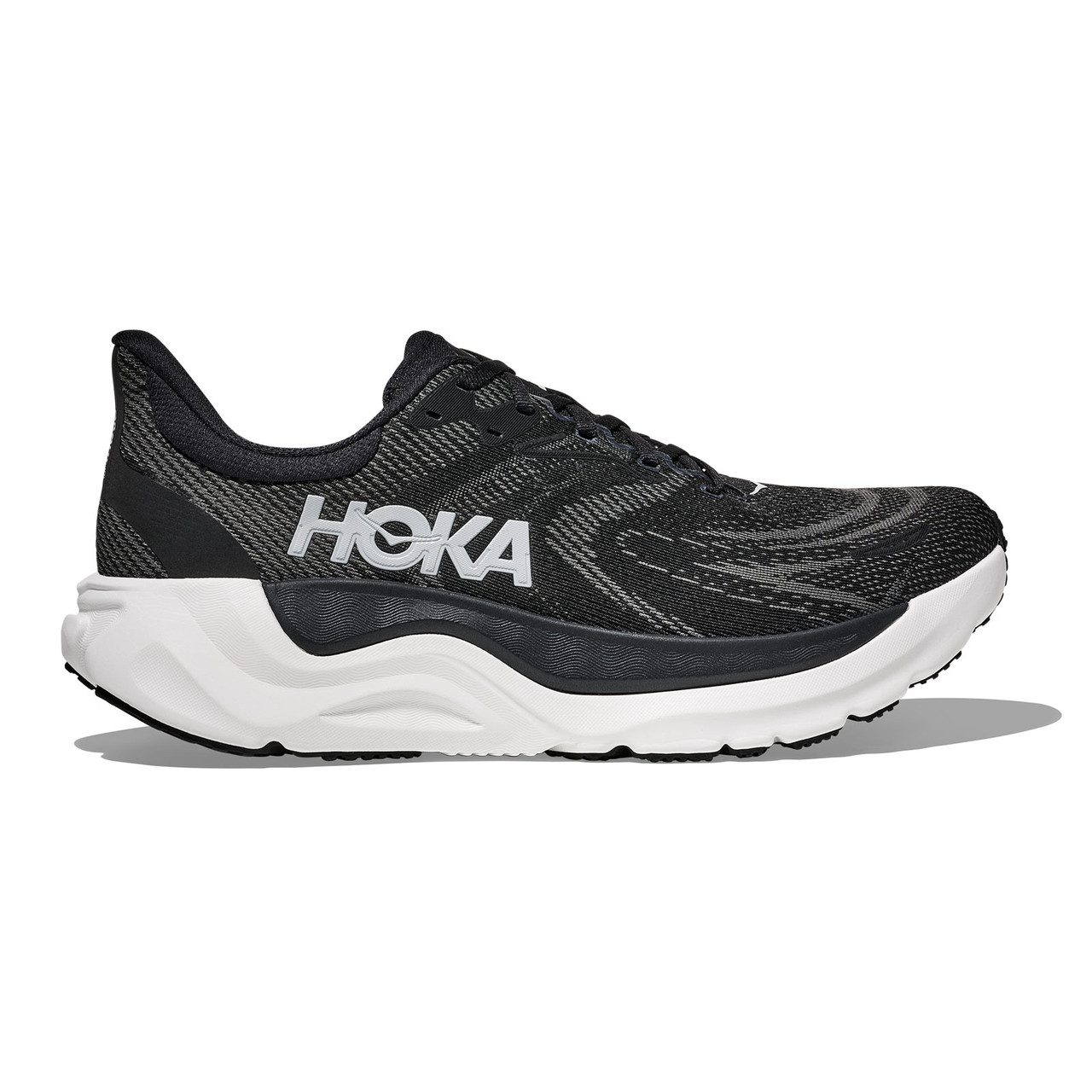HOKA Men's Arahi 8 X-Wide Black/White Running Shoes - Free Shipping