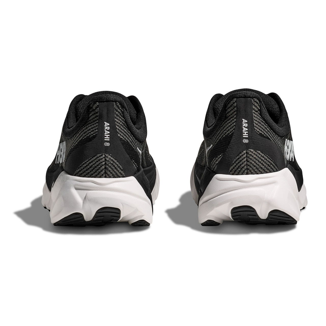 HOKA Men's Arahi 8 X-Wide Black/White Running Shoes - Free Shipping