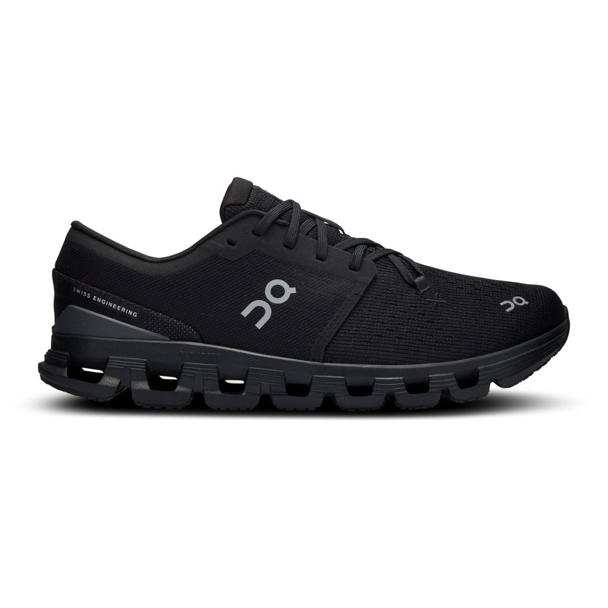 On Running Men\'s Cloud Athletic Shoes in Black with White Logo Men main image 4