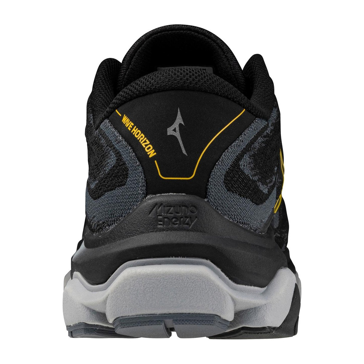 MIZUNO Men's Wave Horizon 7 2E Black/Citrus Running Shoes - Free