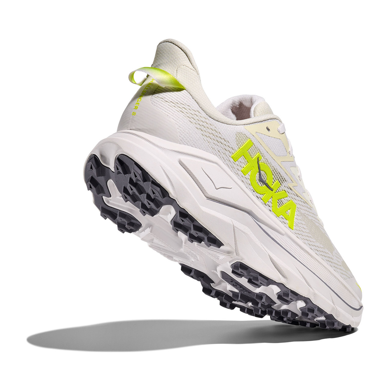 HOKA Men's Challenger 8 White/Neon Hoka Citrus Trail Running Shoes