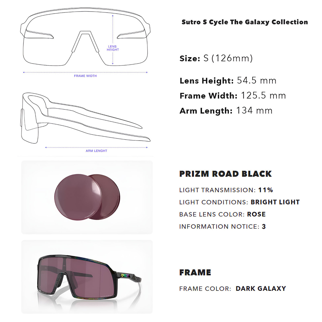 OAKLEY Sutro Cycle The Galaxy Collection Sunglasses with Dark