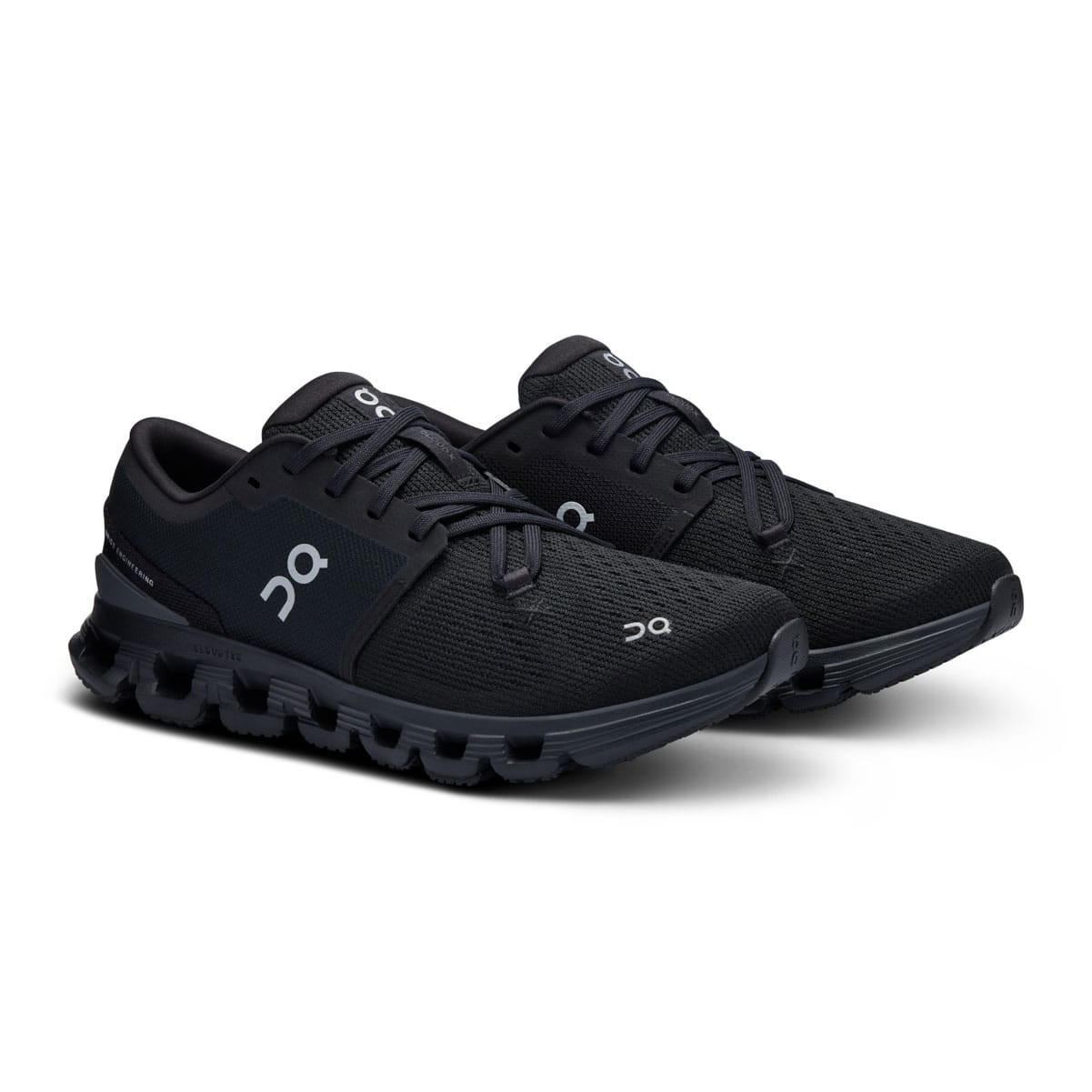 On Cloud Eclipse ランニングシューズ ON FOOTWEAR Women's Cloud X 4 Black/Eclipse Running Shoes - Free