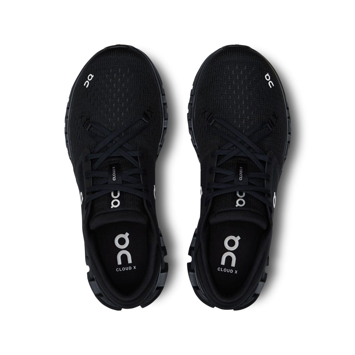 ON FOOTWEAR Women's Cloud X 4 Black/Eclipse Running Shoes - Free