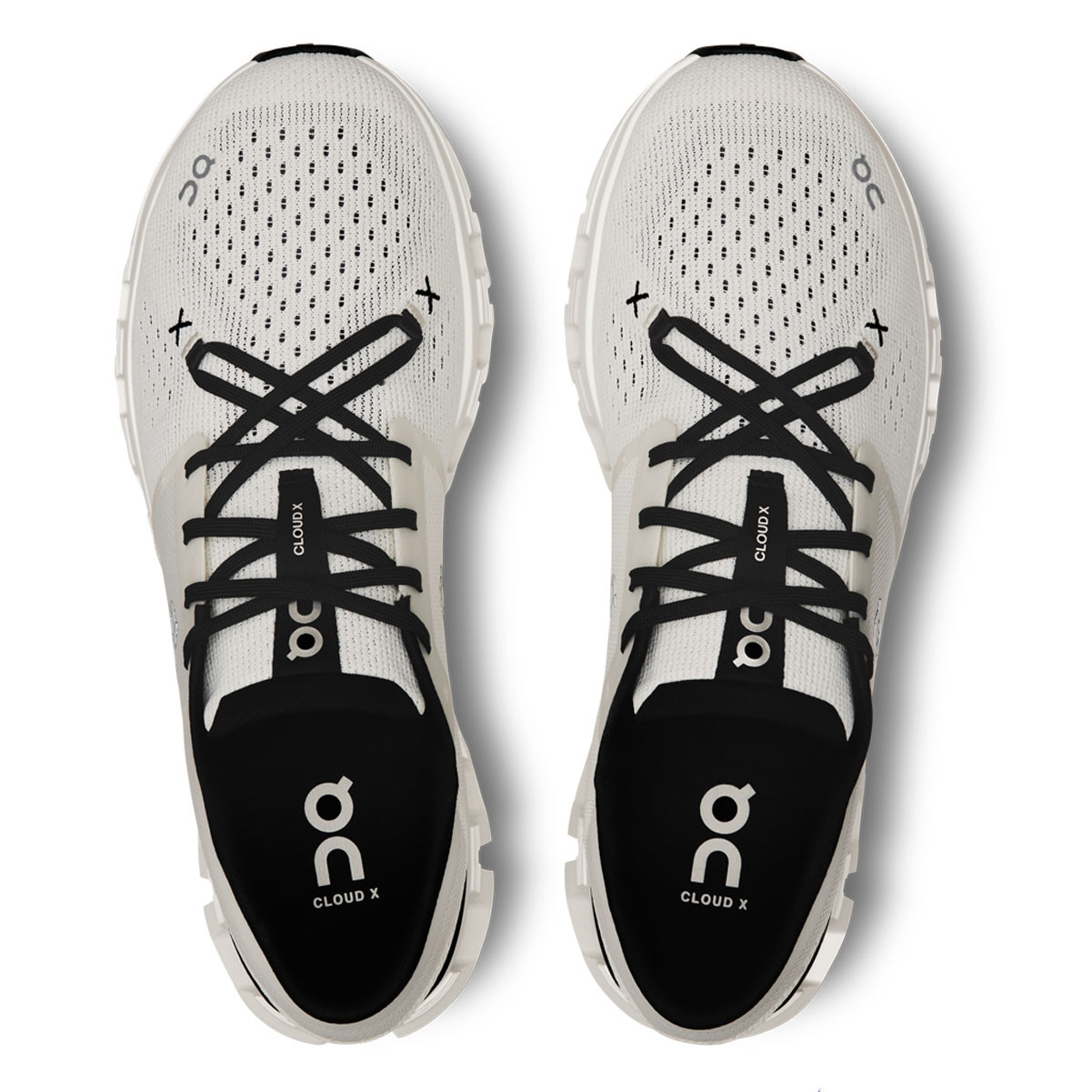 ON FOOTWEAR Women's Cloud X 4 Ivory/Black Training Shoes - Free