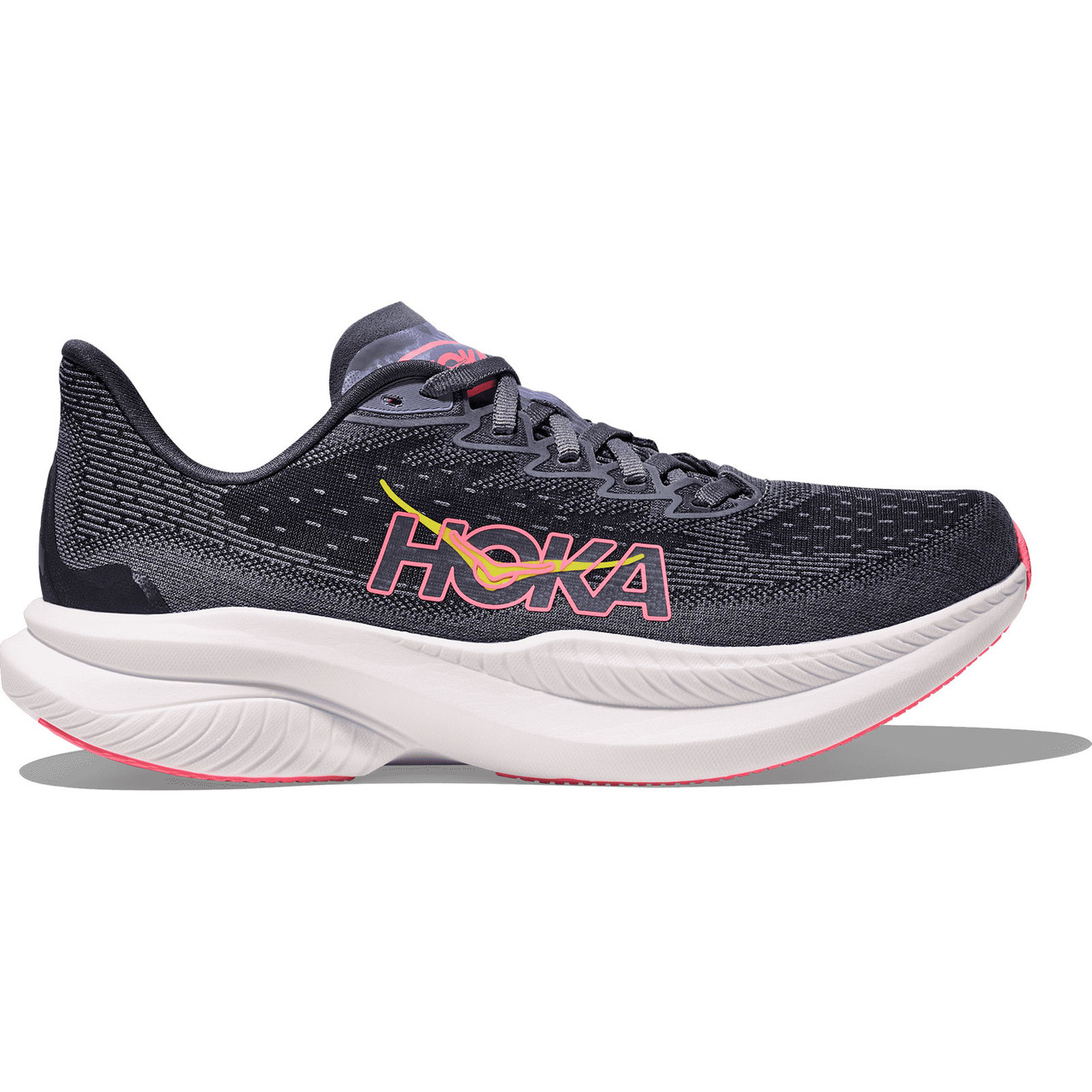 HOKA Women's Mach 6 Gray Skies/Charcoal Gray Shoes - Free Shipping