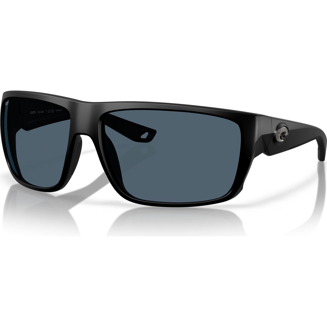 COSTA DEL MAR Men's Fly Line Matte Black/Gray 580P Polarized