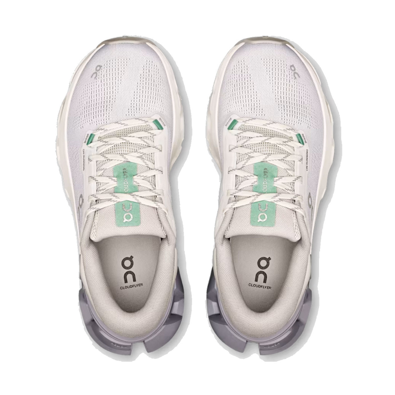 ON FOOTWEAR Women's Cloudflyer 5 White/Lilac Running Shoes - Free