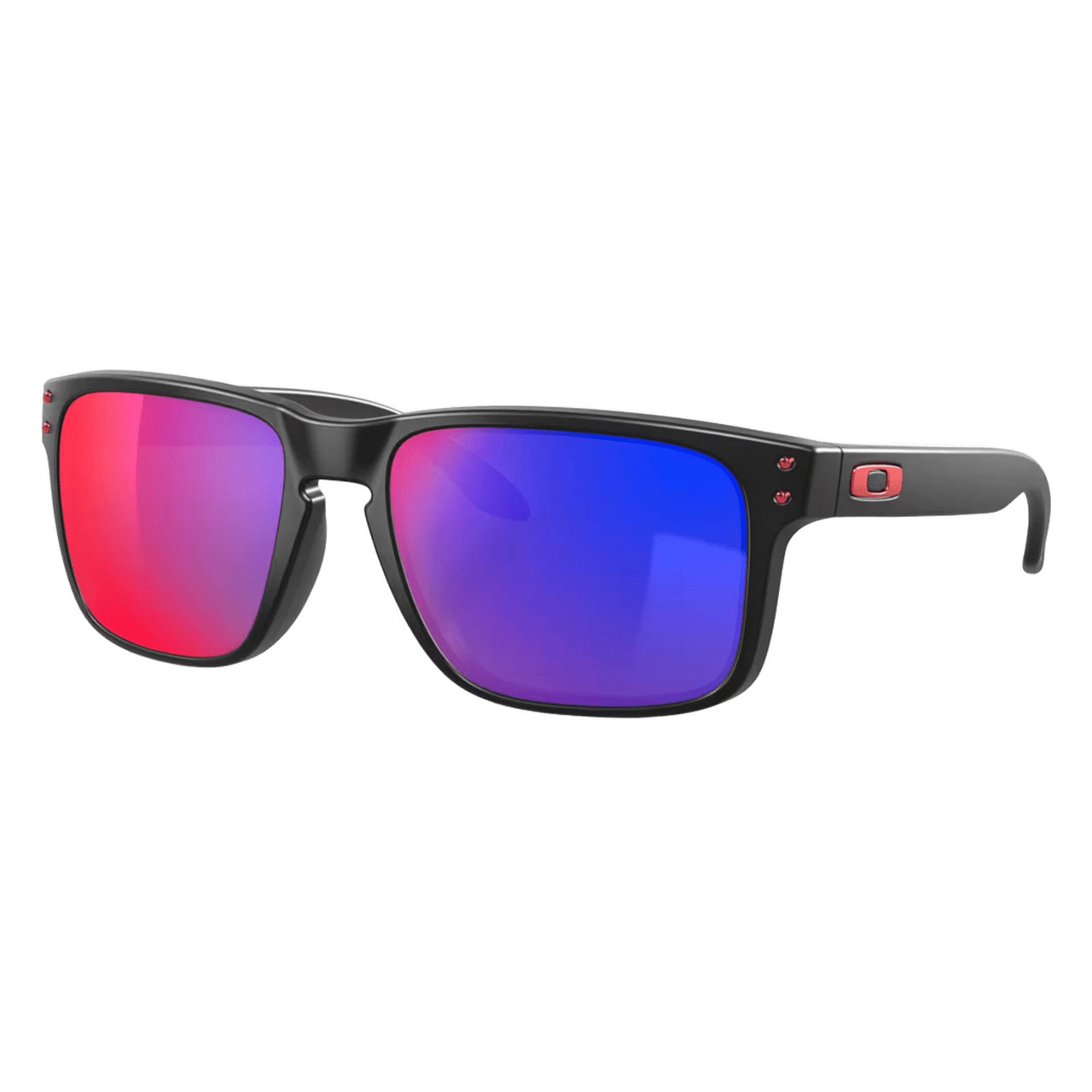 OAKLEY Holbrook Sunglasses with Matte Black Frame and Red Iridium