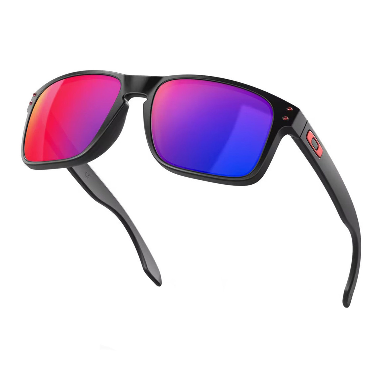 Oakley PRIZM ゴーグル ブラック/レッド OAKLEY Holbrook Sunglasses with Matte Black Frame and Red Iridium