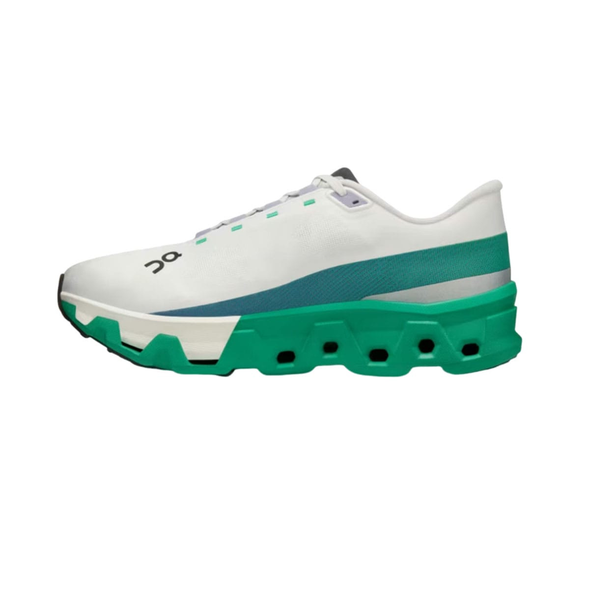 ON FOOTWEAR Men's Cloudmonster Hyper White/Mint Running Shoes