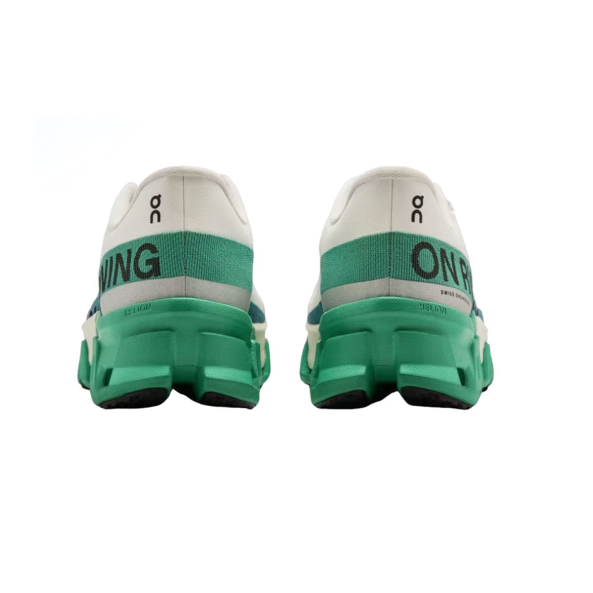 ON FOOTWEAR Men's Cloudmonster Hyper White/Mint Running Shoes