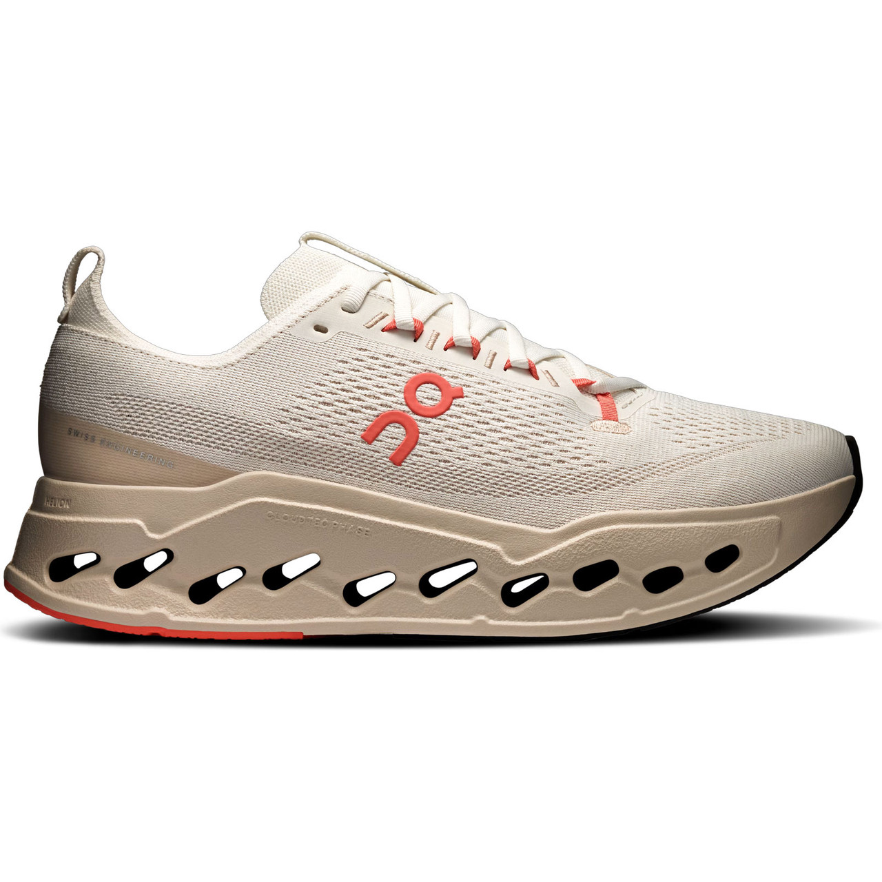 ON FOOTWEAR Men's Cloudsurfer Max Ivory/Salmon Shoes - Free Shipping