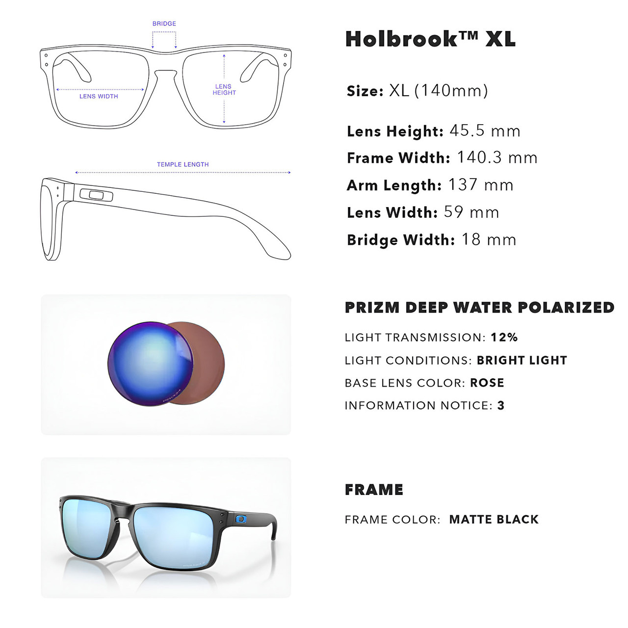 エルレ×ワンオク XLサイズ OAKLEY Holbrook XL Sunglasses with Matte Black Frame and Prizm