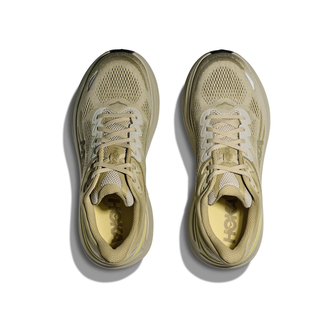 HOKA Men's Bondi 9 Grassland/Oyster Mushroom Running Shoes - Free