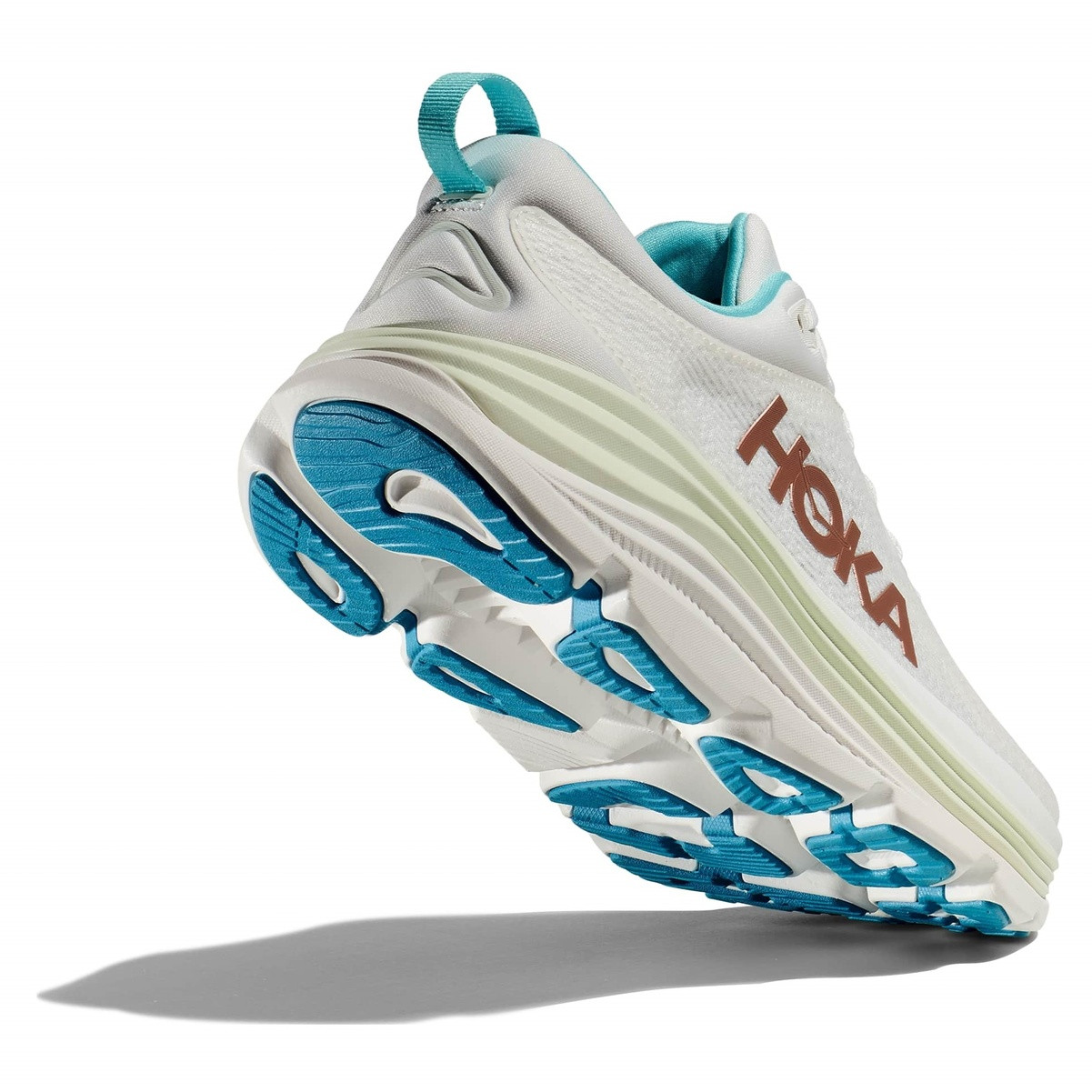 HOKA Women's Gaviota 5 Frost/Rose Gold Running Shoes (1134235-FTRS