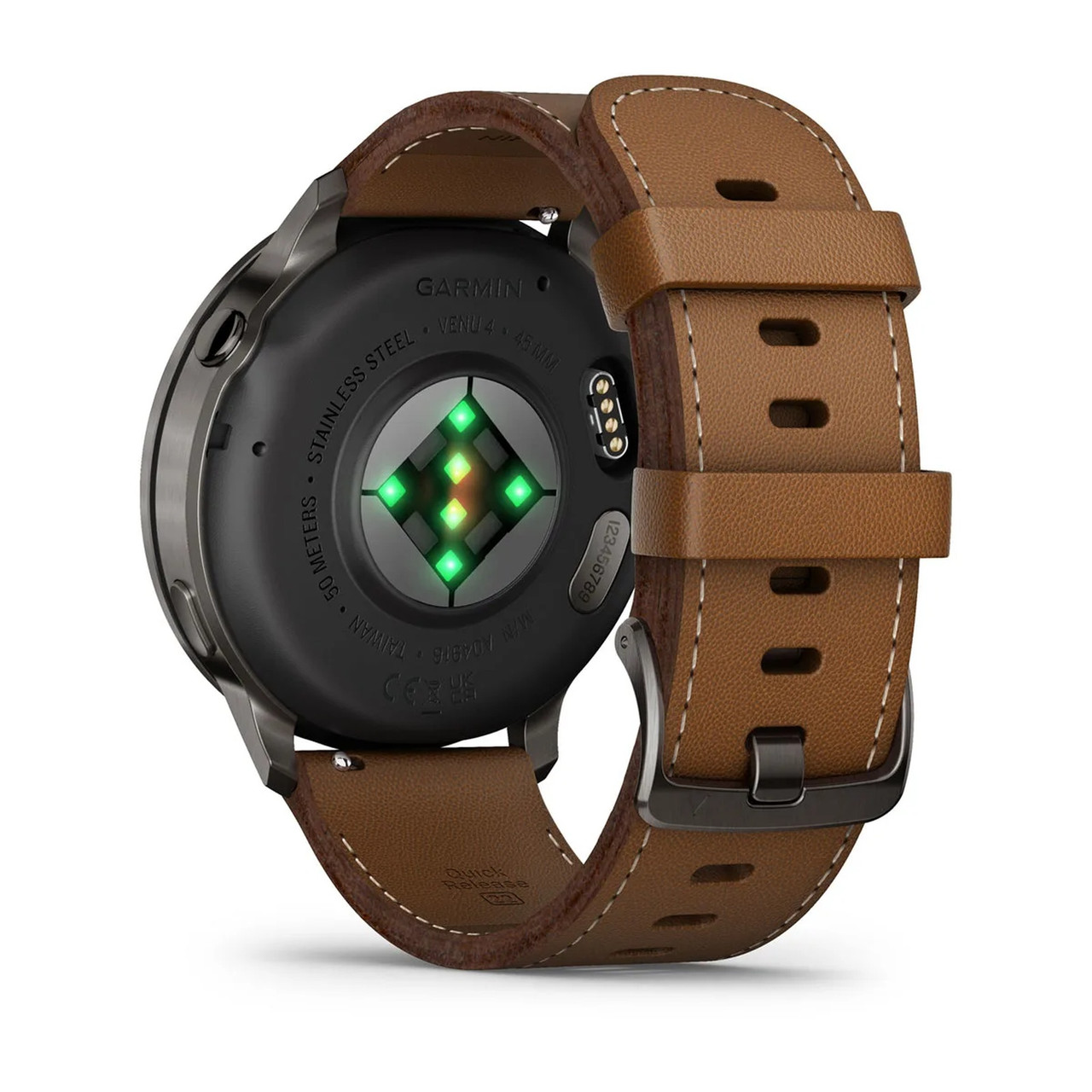 GARMIN Venu 4 45mm Black/Slate/Leather GPS Smartwatch (010-03014