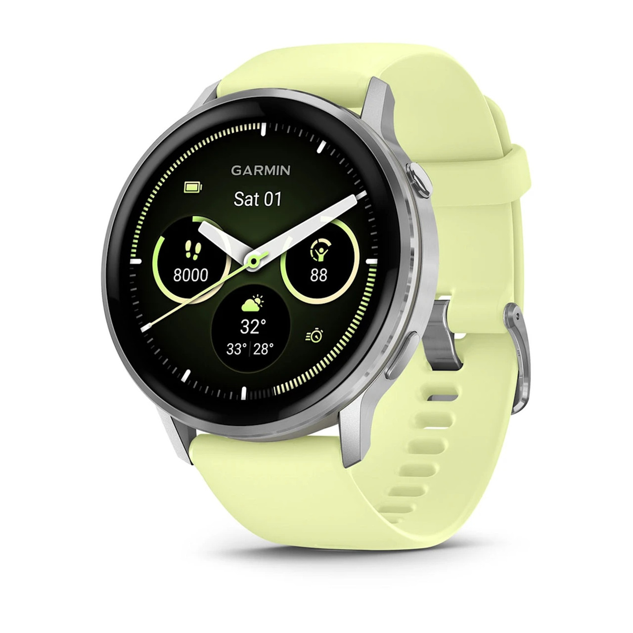 GARMIN Venu 4 45mm Gray/Silver/Citron GPS Smartwatch (010-03014-02 