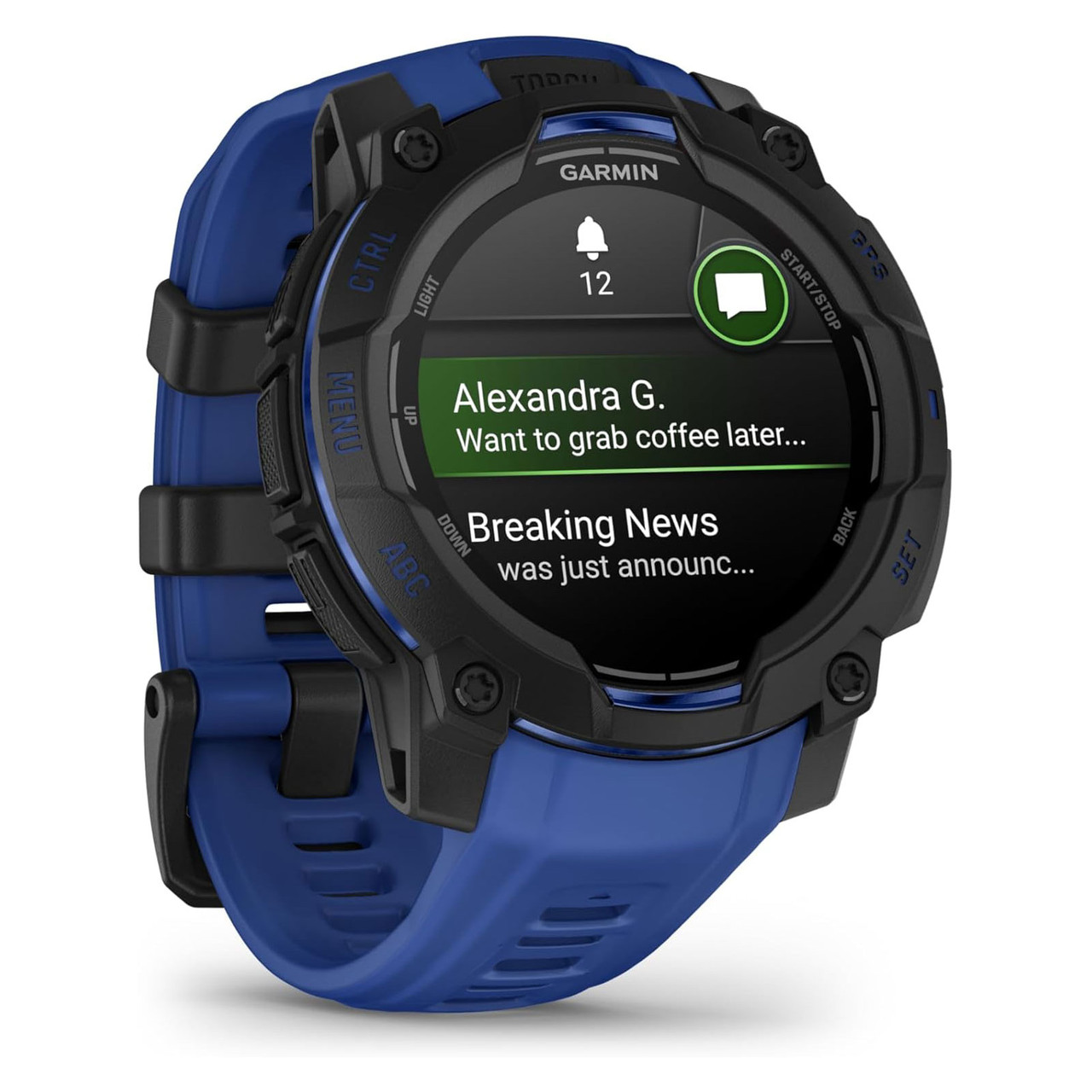 GARMIN Instinct 3 Amoled 45mm Black With Bolt Blue/Black Band GPS 