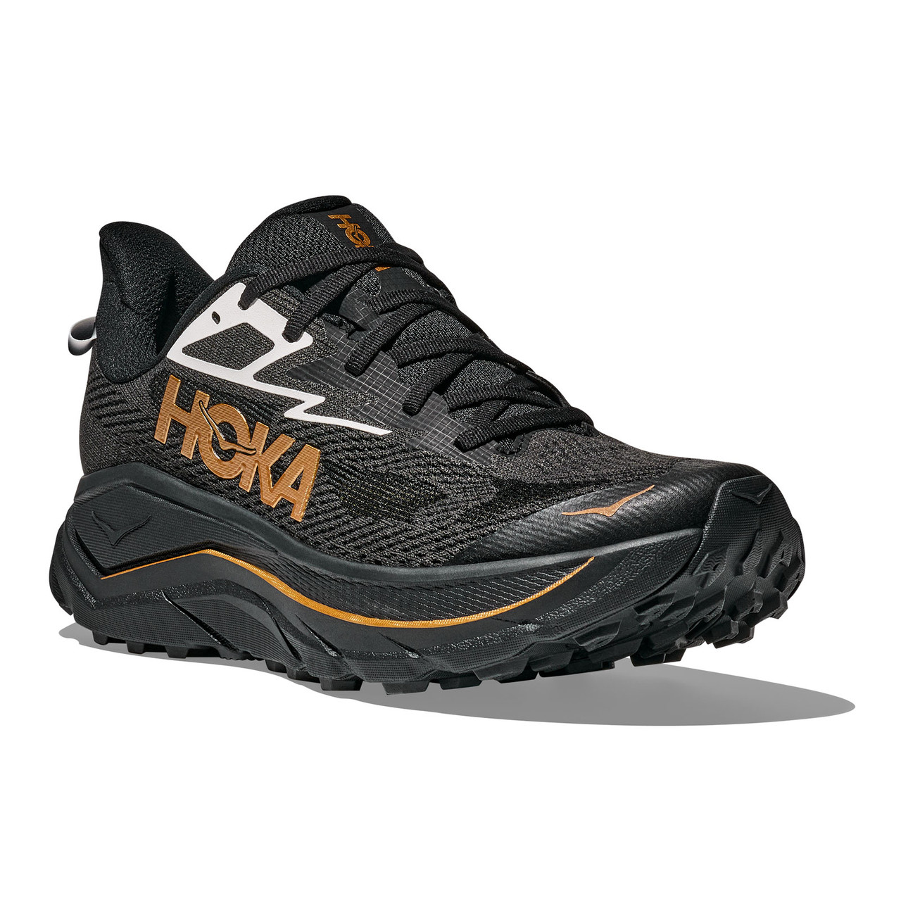 HOKA Men's Challenger 8 Black/Gold Trail Running Shoes - Free Shipping