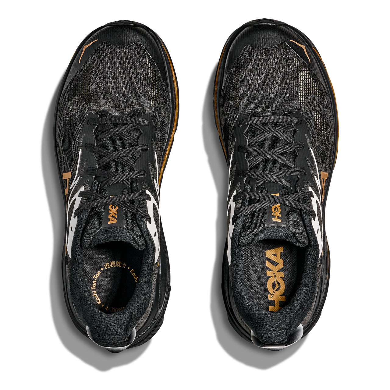 HOKA Men's Challenger 8 Black/Gold Trail Running Shoes - Free Shipping