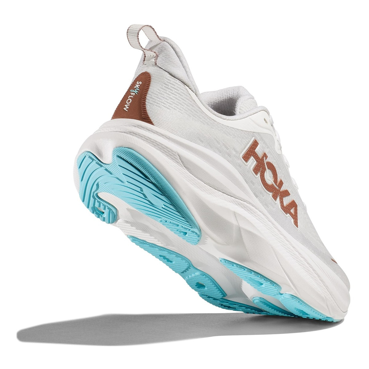HOKA Women's Skyflow Frost/Rose Gold Running Shoes - Free Shipping