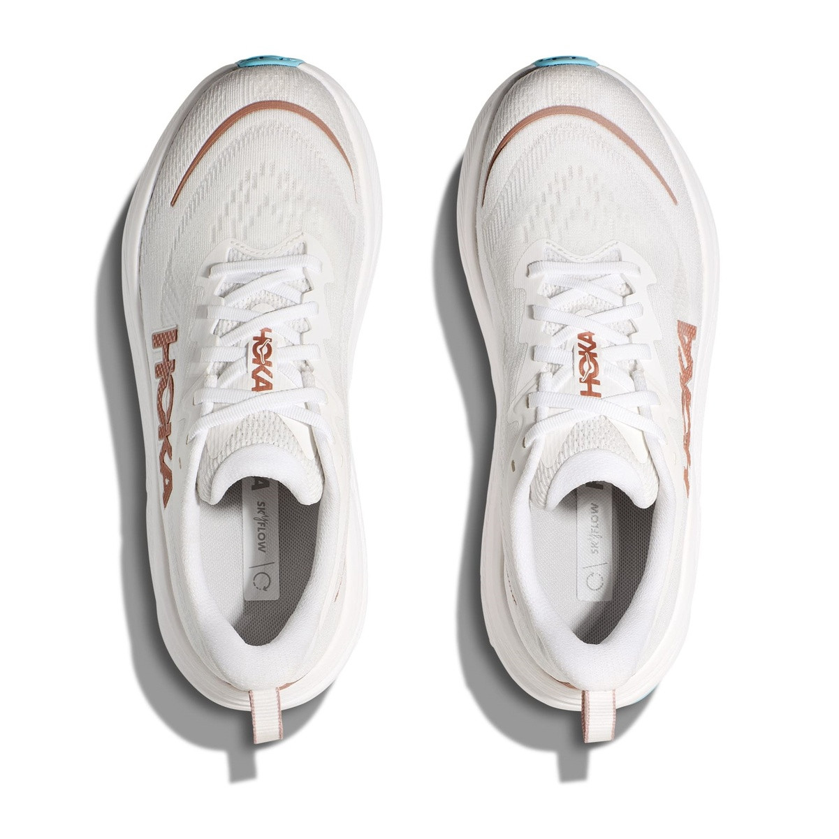 HOKA Women's Skyflow Frost/Rose Gold Running Shoes - Free Shipping