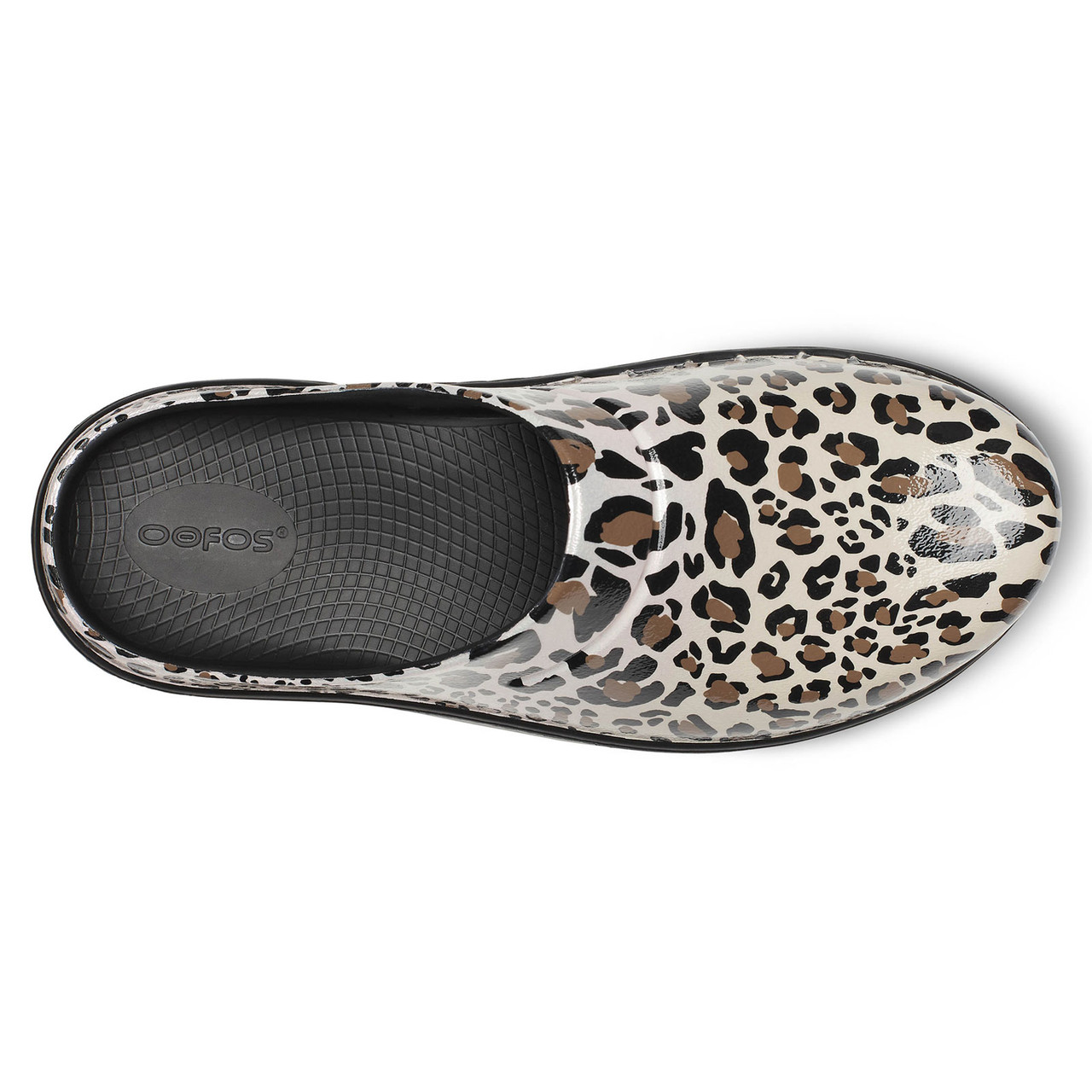 【新品未使用】OOFOS OOcloog Limited Leopard 8 OOFOS Women's OOcloog Limited Leopard Recovery Clogs - Free Shipping