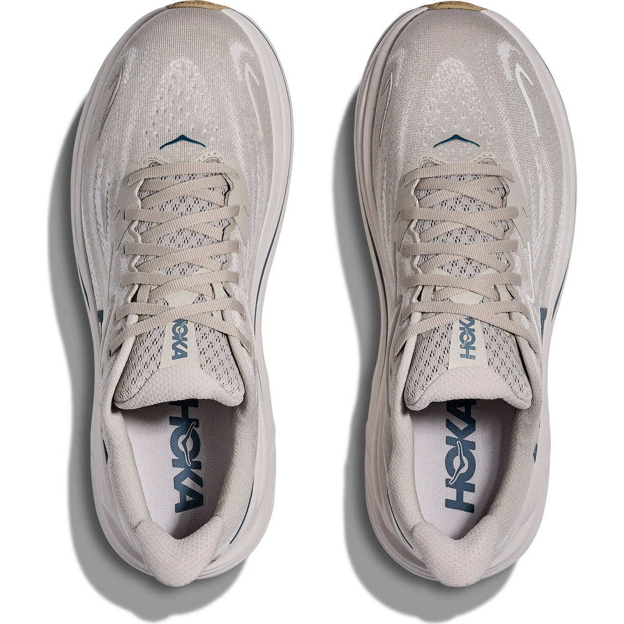 HOKA Men's Clifton 10 Wide Putty/Grout Shoes - Free Shipping