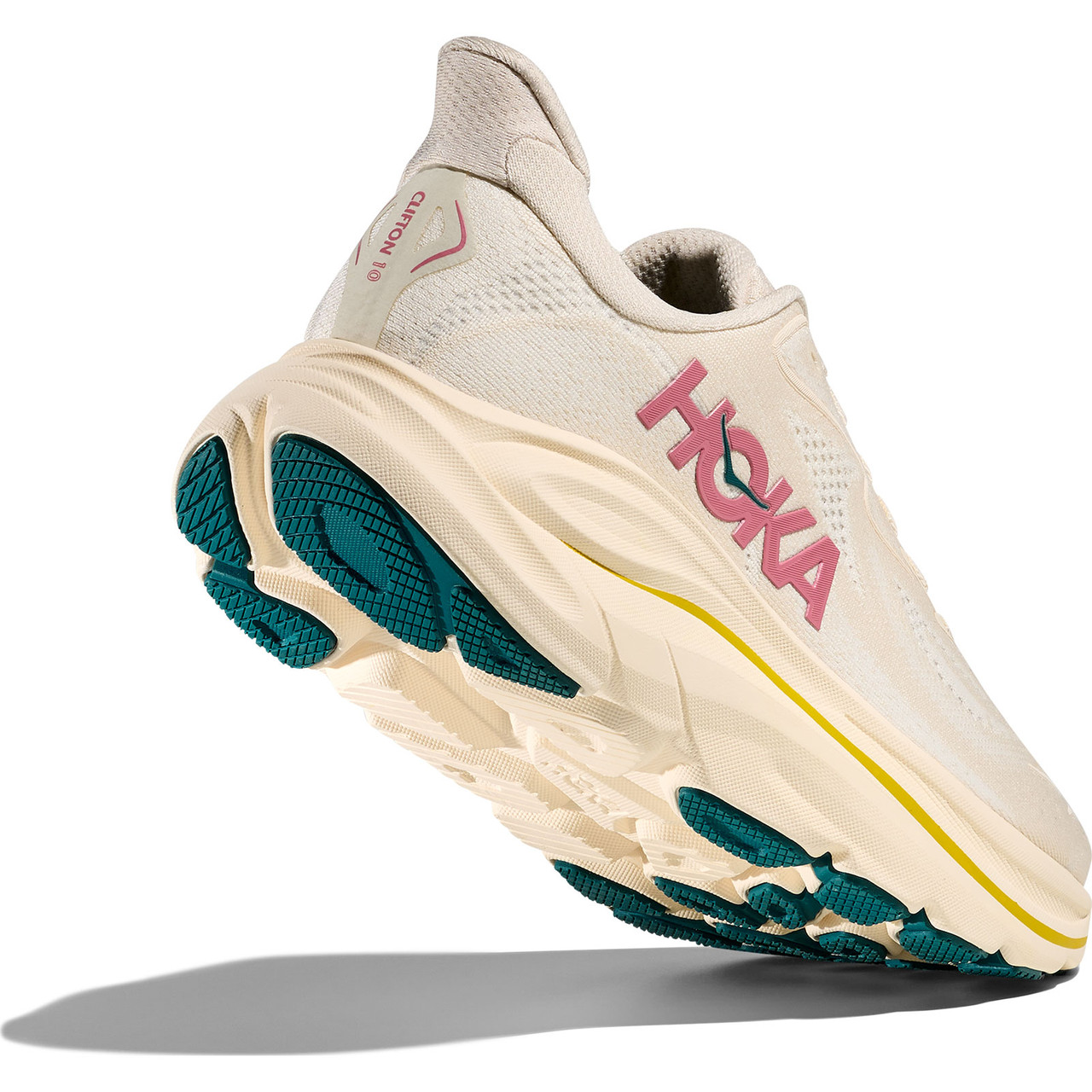 HOKA Women's Clifton 10 Wide Birch/Alabaster Shoes - Free Shipping