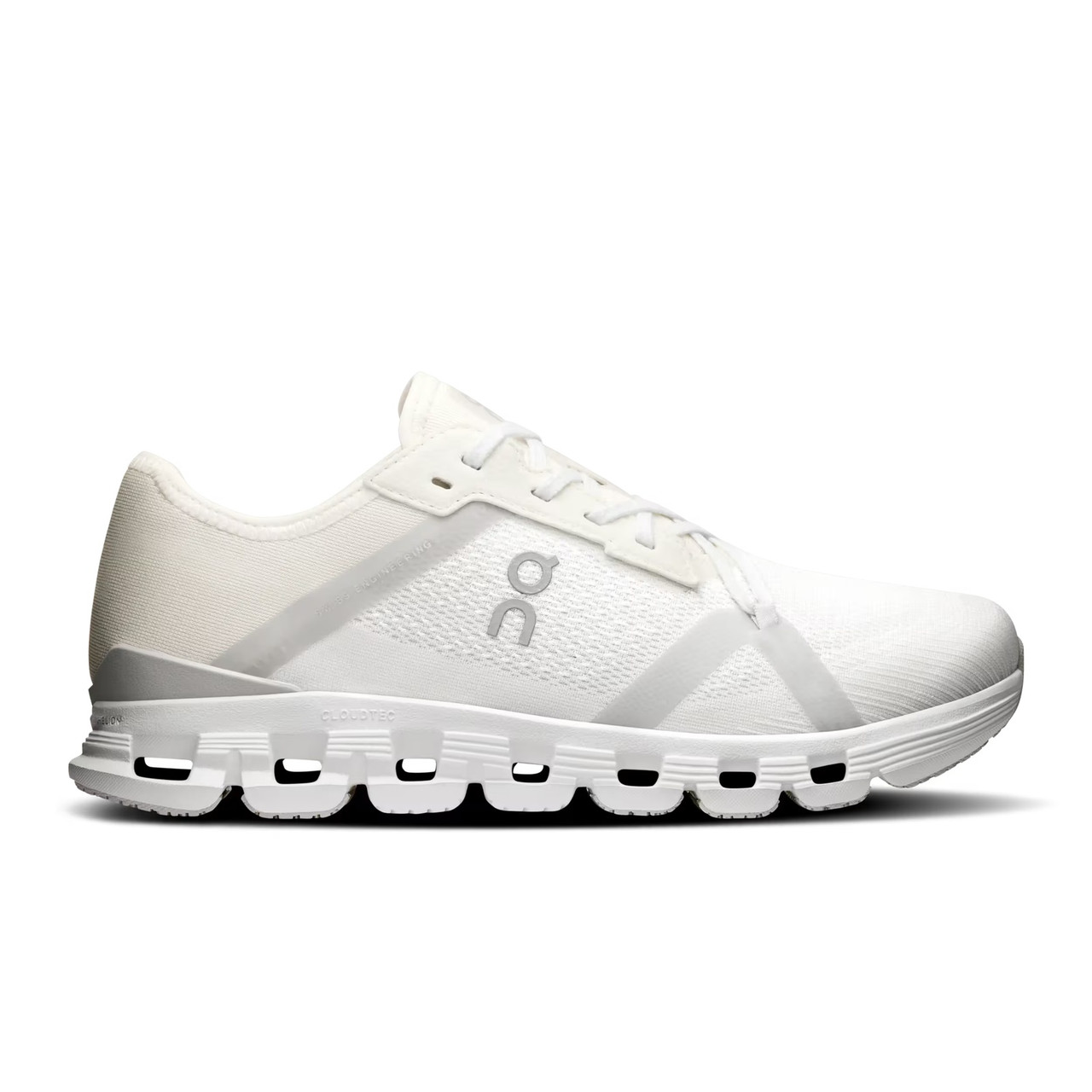 【新品未使用】On Cloud X 4 ホワイト 25cm レディース ON FOOTWEAR Women's Cloud X 4 AD White/Wolf Running Shoes - Free