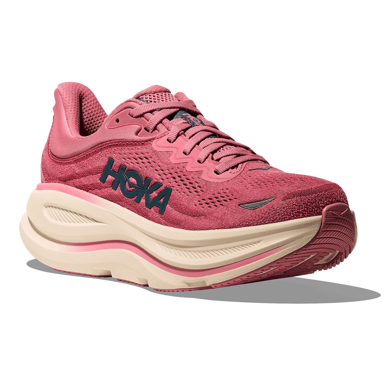 HOKA Women's Bondi 9 Lingonberry/Cranberry Running Shoes - Free