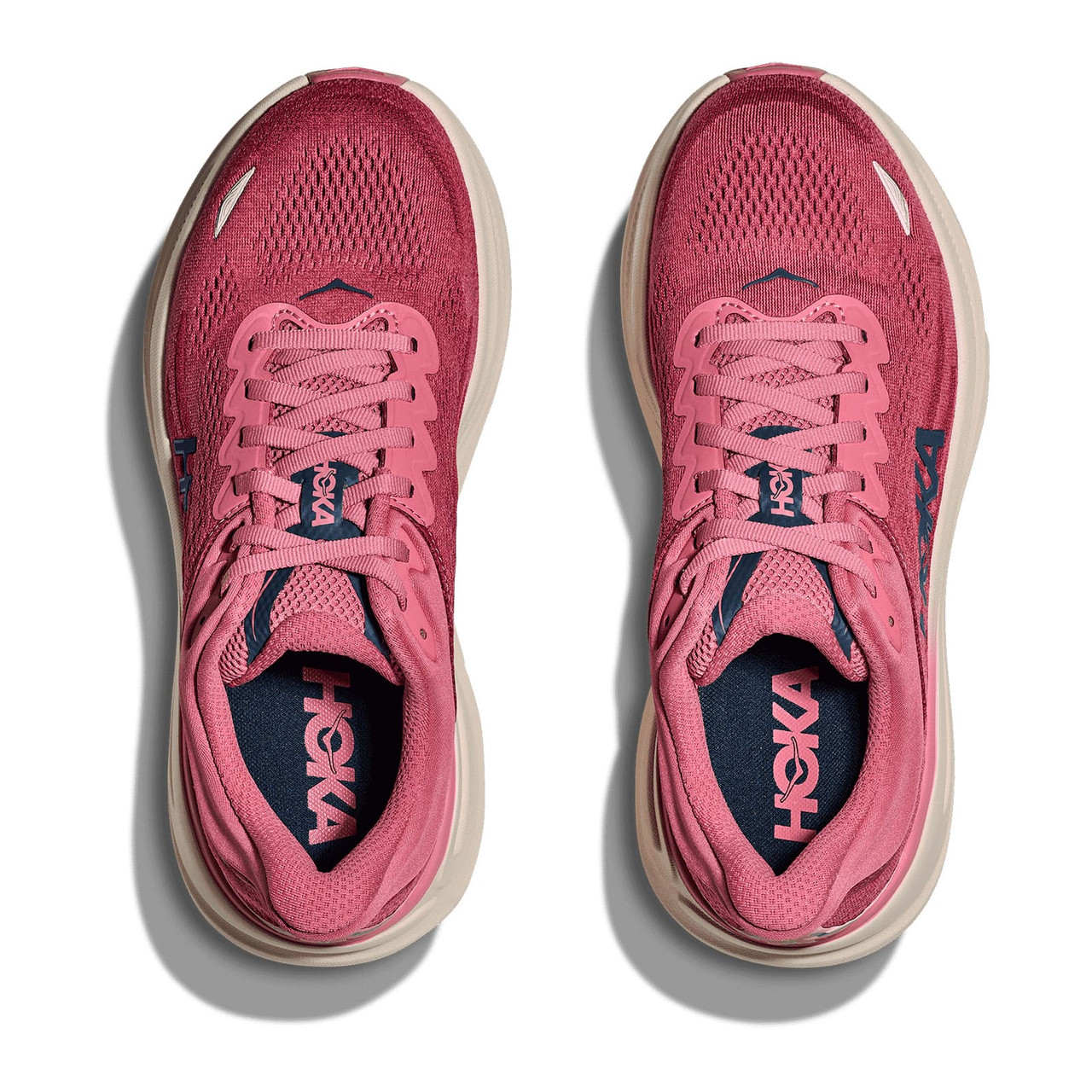 HOKA Women's Bondi 9 Lingonberry/Cranberry Running Shoes - Free