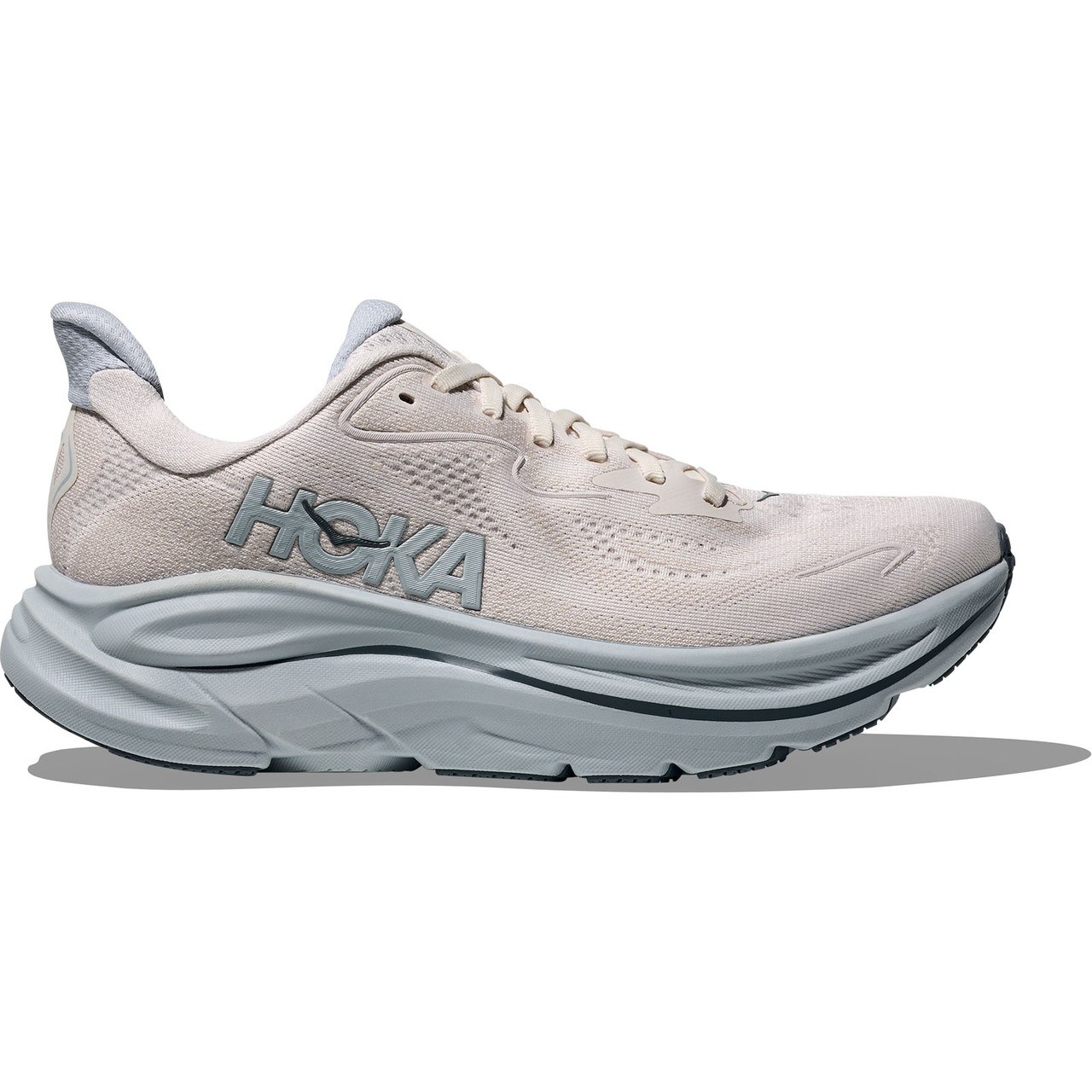 HOKA Women's Clifton 10 X-Wide Grout/Mineral Blue Shoes - Free