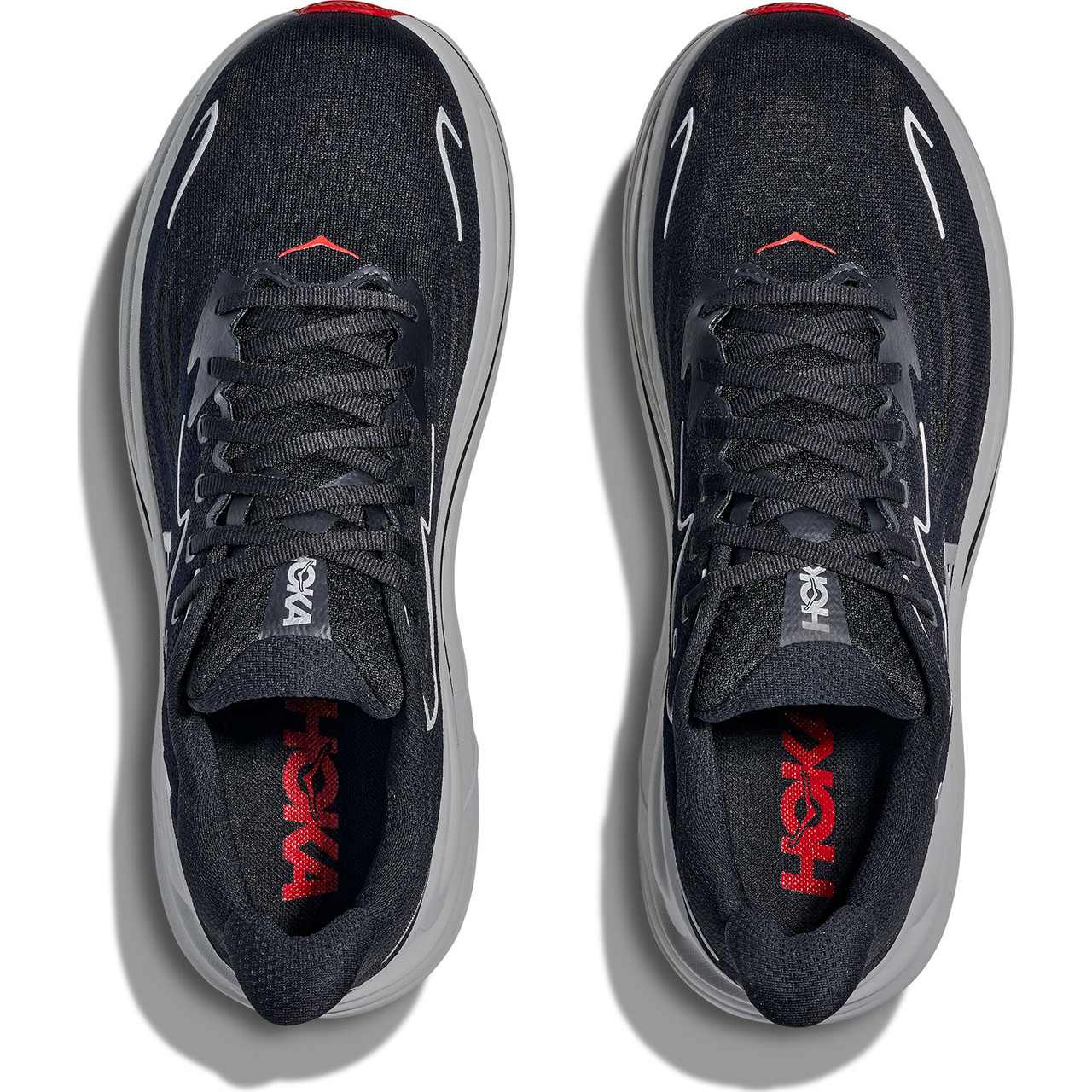 HOKA Men's Clifton 10 Wide Black/Silver Shoes - Free Shipping