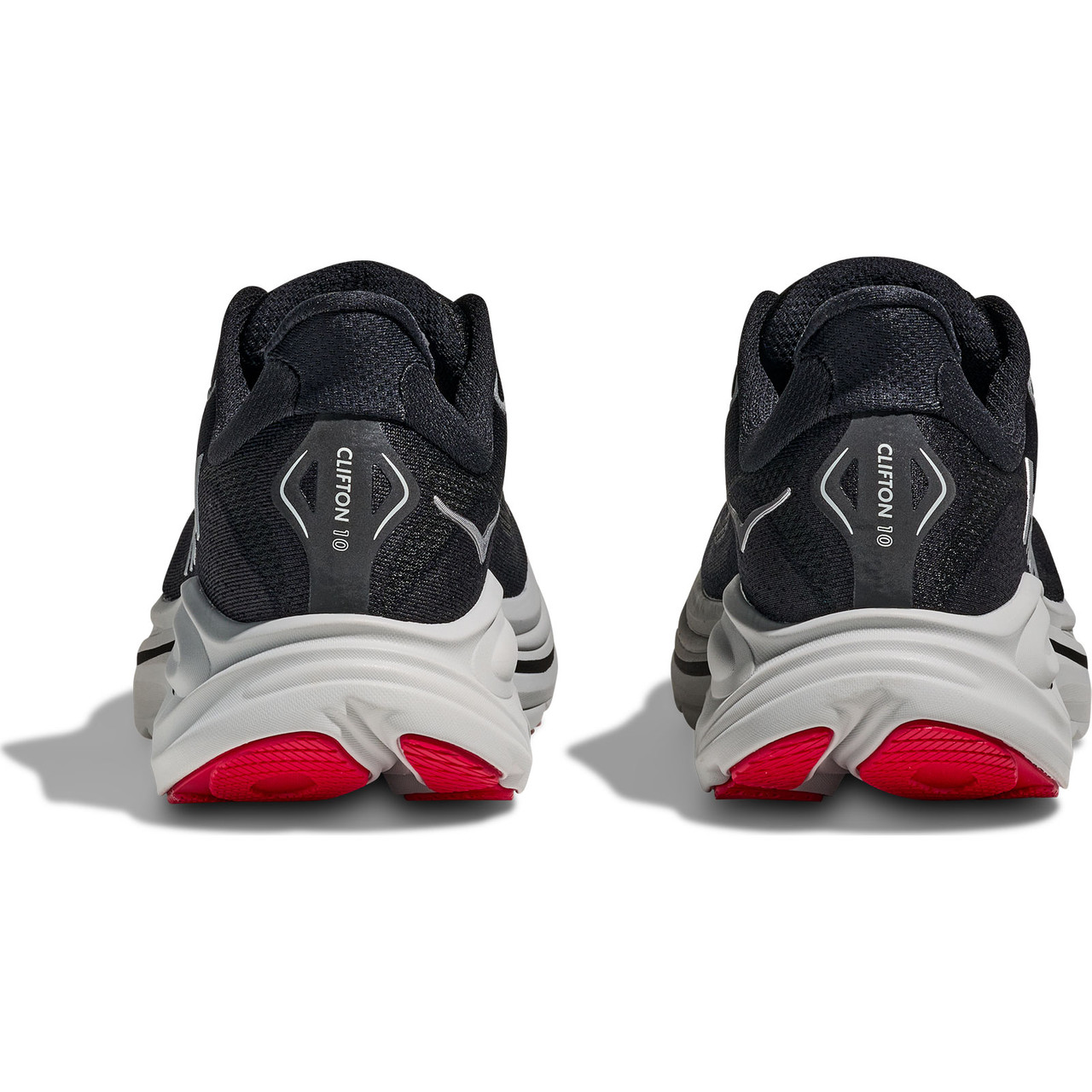 HOKA Men's Clifton 10 Wide Black/Silver Shoes - Free Shipping