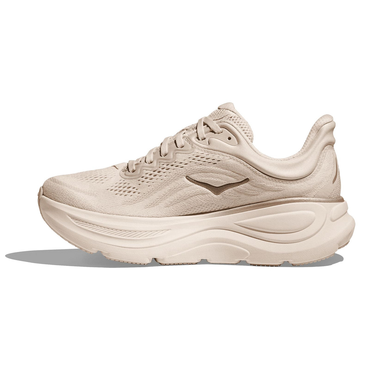 HOKA Women's Bondi 9 Oat Milk/Rose Gold Running Shoes - Free Shipping