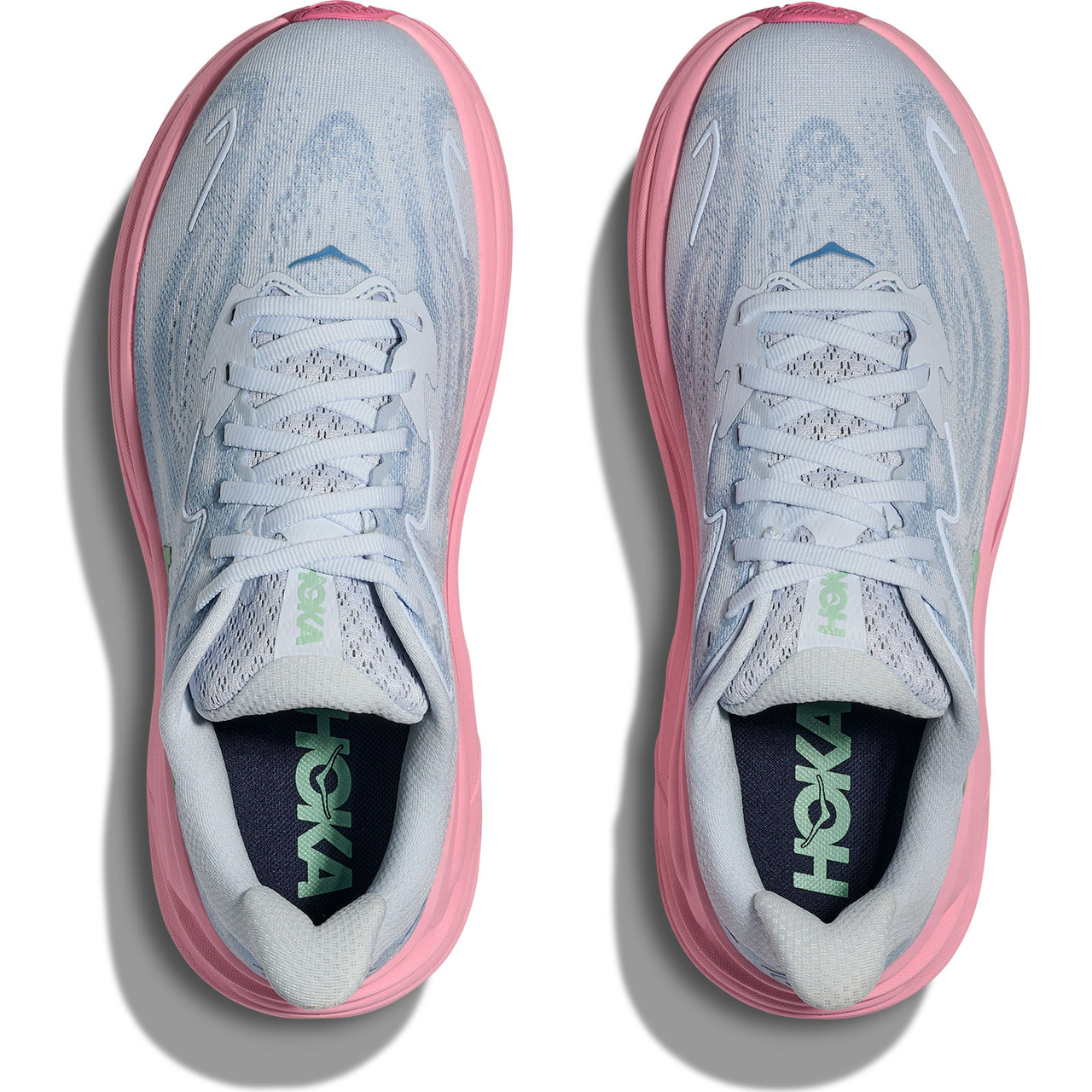 HOKA Women's Clifton 10 Wide Overcast/Petal Shoes - Free Shipping