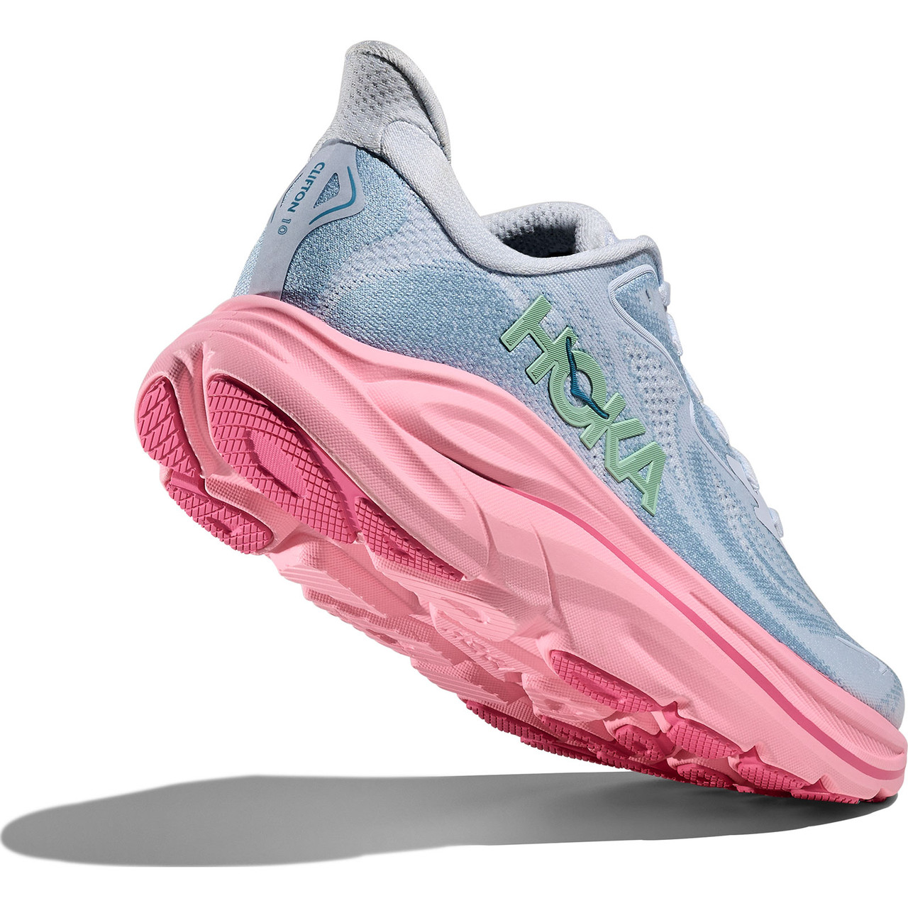HOKA Women's Clifton 10 Wide Overcast/Petal Shoes - Free Shipping