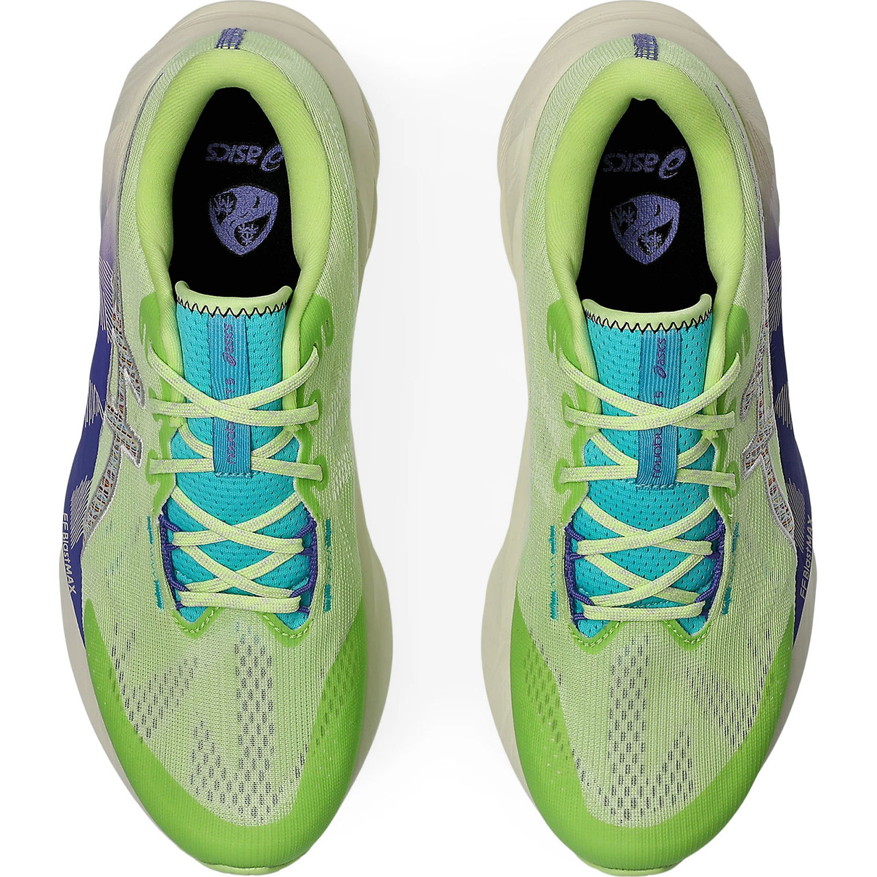 ASICS Men's Novablast 5 TR Nature Bathing/Lime Green Shoes - Free