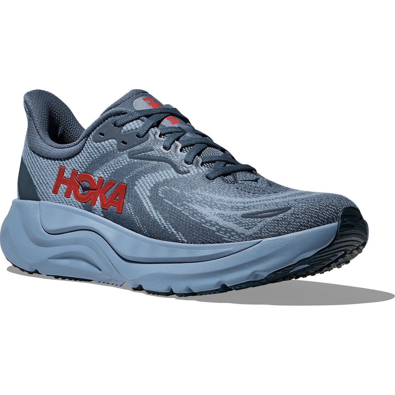 HOKA Men's Arahi 8 Thunder Cloud/Vermillion Shoes - Free Shipping