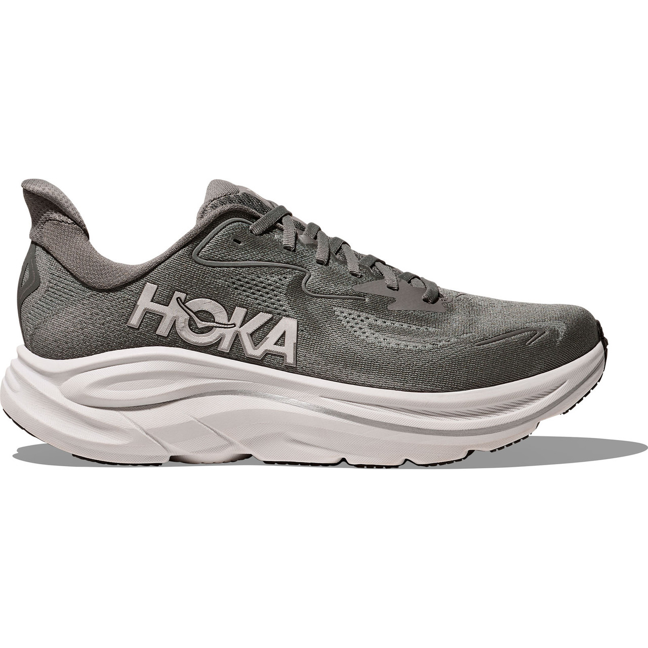 NEW HOKA men\'s clifton 10 shoes in black/silver Men main image 2