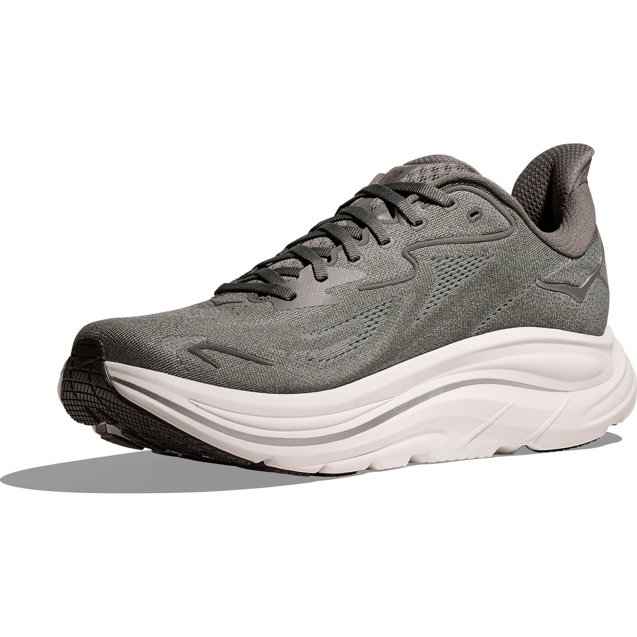 NEW HOKA men\'s clifton 10 running shoe in asteroid / silver HOKA Men main image 2