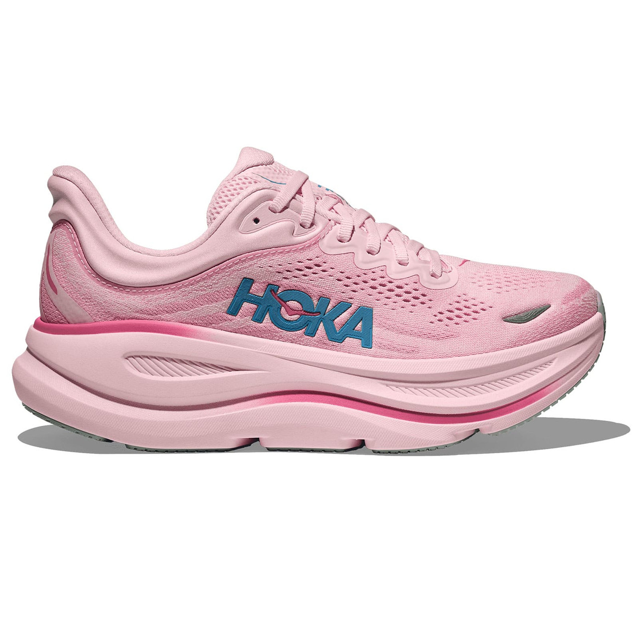 HOKA Women's Bondi 9 Rose Tea/Petal Running Shoes - Free Shipping