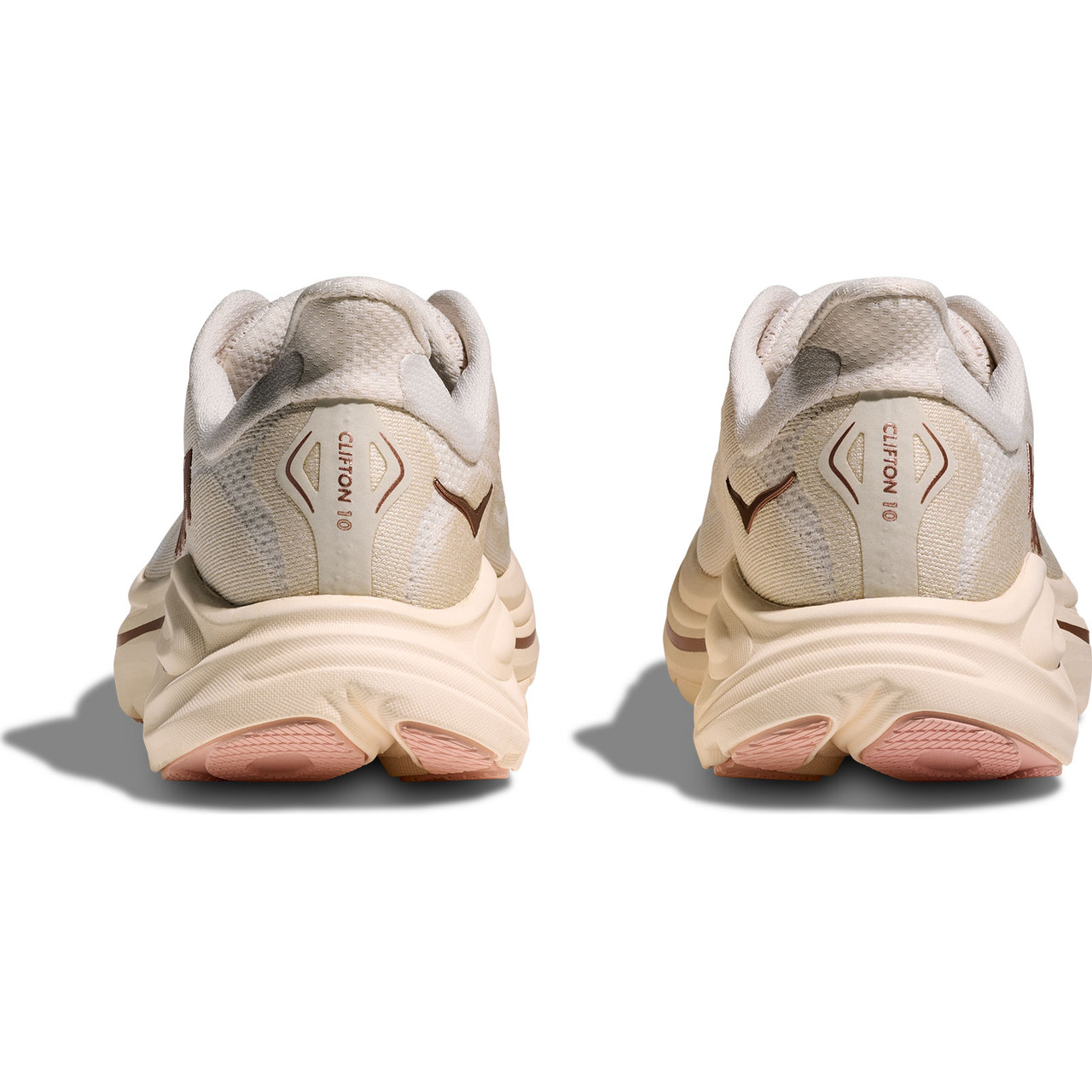 HOKA Women's Clifton 10 Alabaster/Rose Gold Shoes - Free Shipping