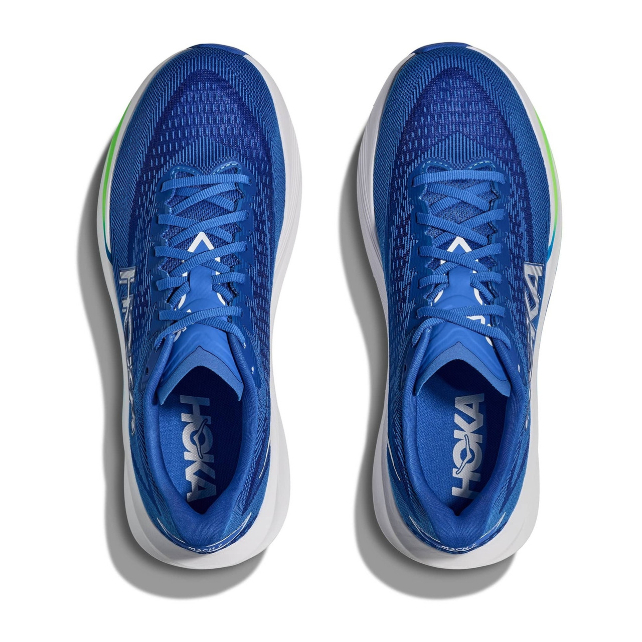 HOKA Men's Mach 7 Cobalt Blue/Neon Green Running Shoes - Free Shipping